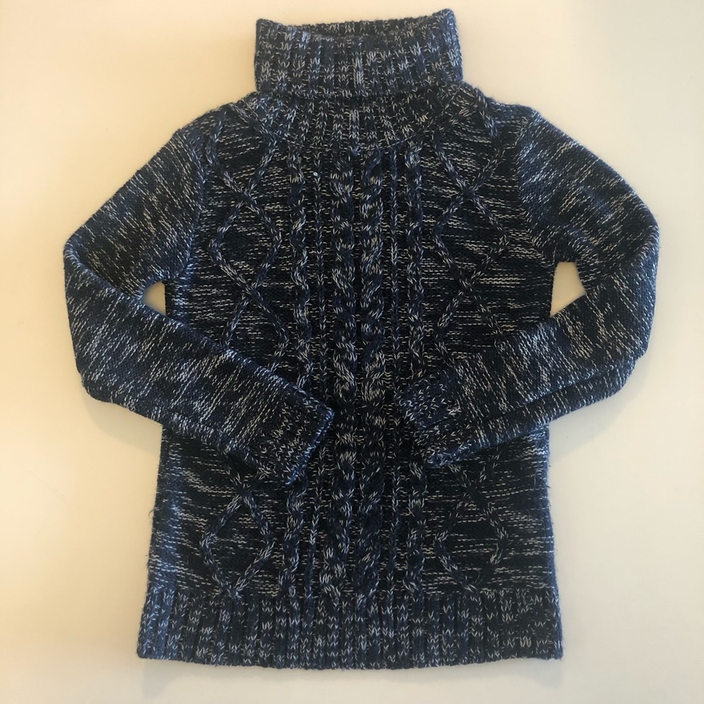 Blue Turtleneck Sweater